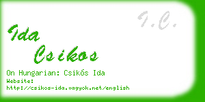 ida csikos business card